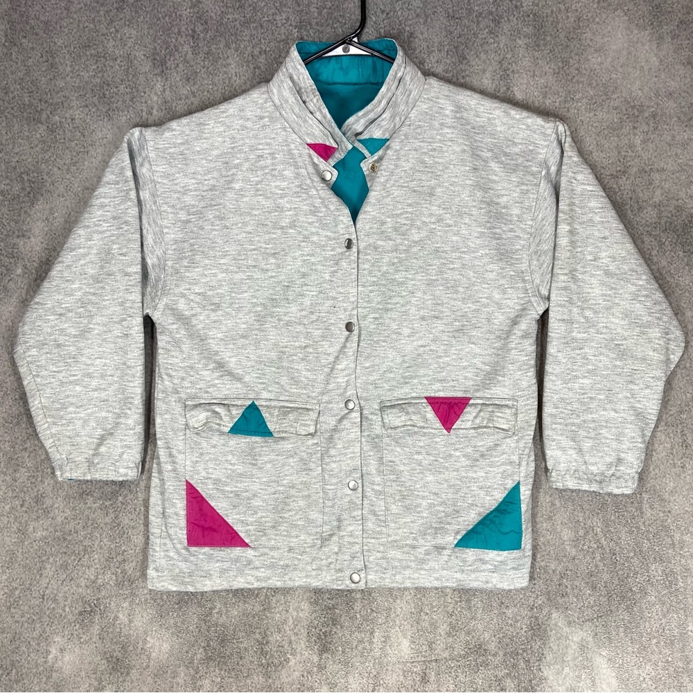 Vintage Westside Connection Sweatshirt Jacket Reversible Gray Blue Women…